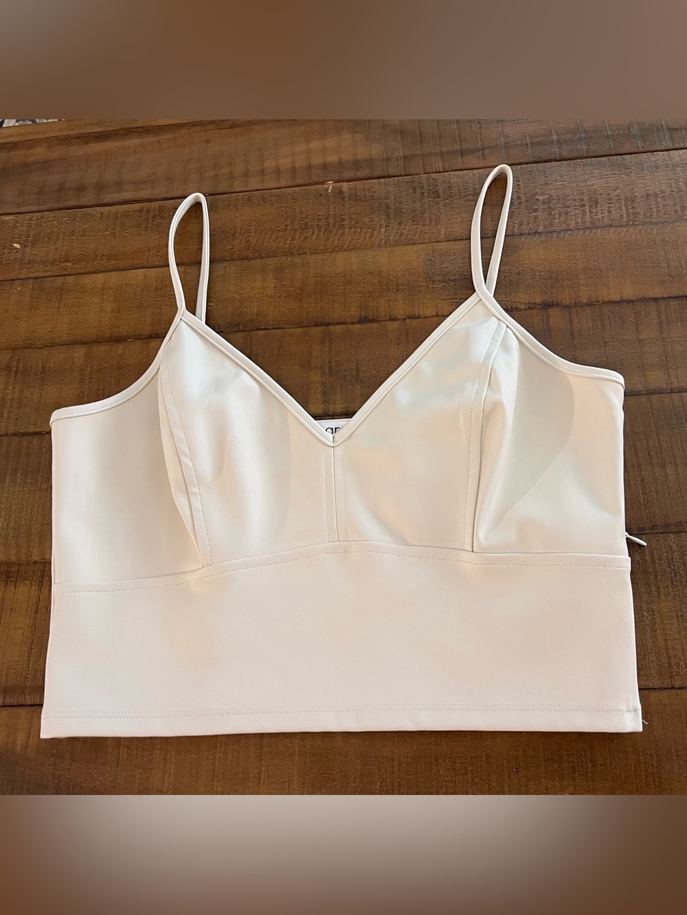 NWOT Lola&Grace faux leather cropped tank size M